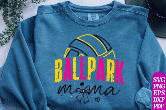Ballpark Mom SVG: Graphics for T-Shirt Designs