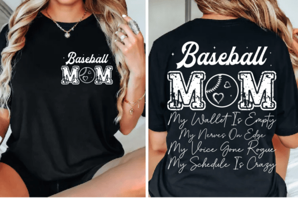 Baseball Mom SVG: Graphics for T-Shirt Designs