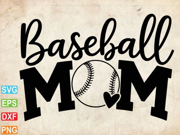 Baseball Mom SVG: Sports Graphics for T-Shirt Designs