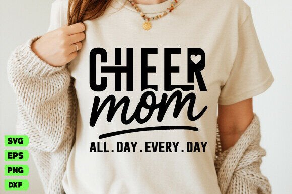 Cheer Mom SVG: Graphics for T-Shirt Designs