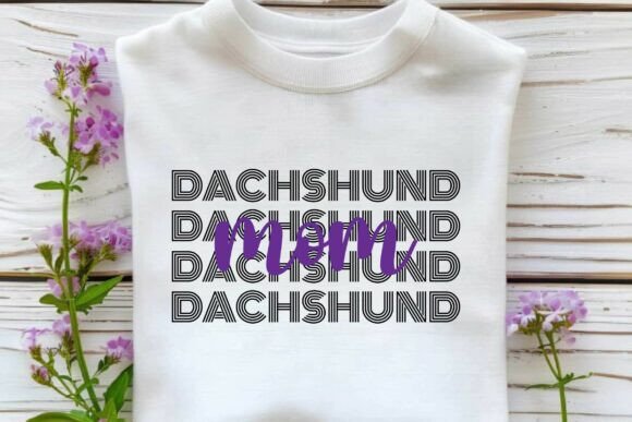 Dachshund Mom SVG: Graphics for T-Shirt Designs