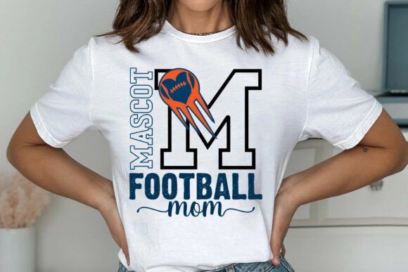 Mascot Football Mom SVG: Graphics for T-Shirt Designs