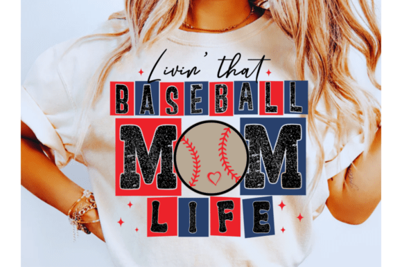 Retro Baseball Mom SVG: Graphics for T-Shirt Designs
