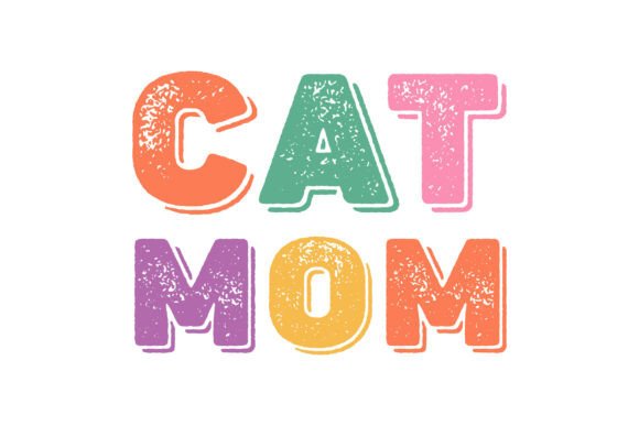 Retro Cat Mom SVG: Premium Graphics for T-Shirt Designs