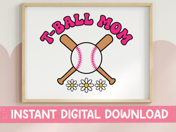 T-Ball Mom SVG: Graphics for T-Shirt Designs