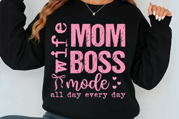 Wife Boss Mom SVG: Elevating T-Shirt Graphics